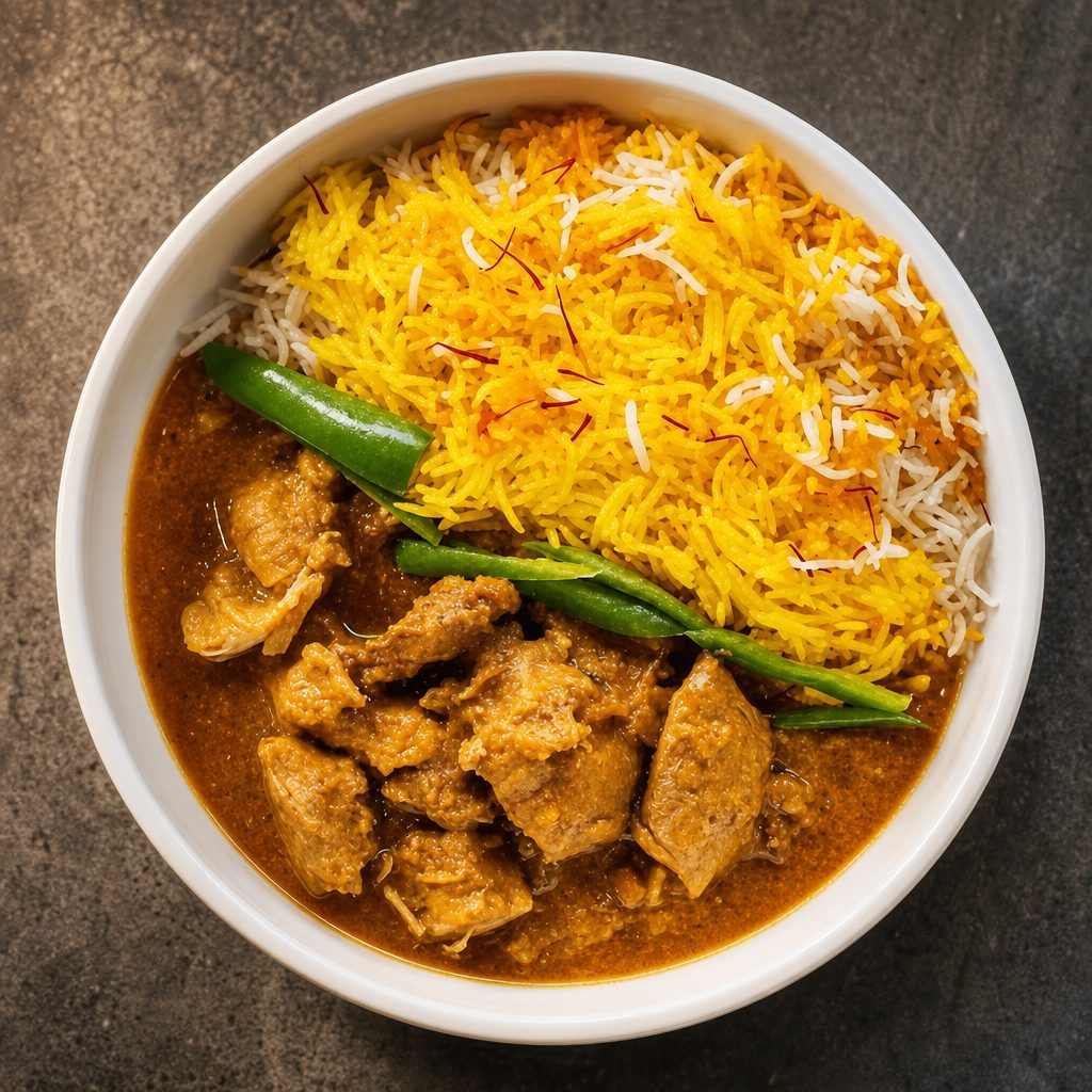 Mango Chicken Curry Bowl.