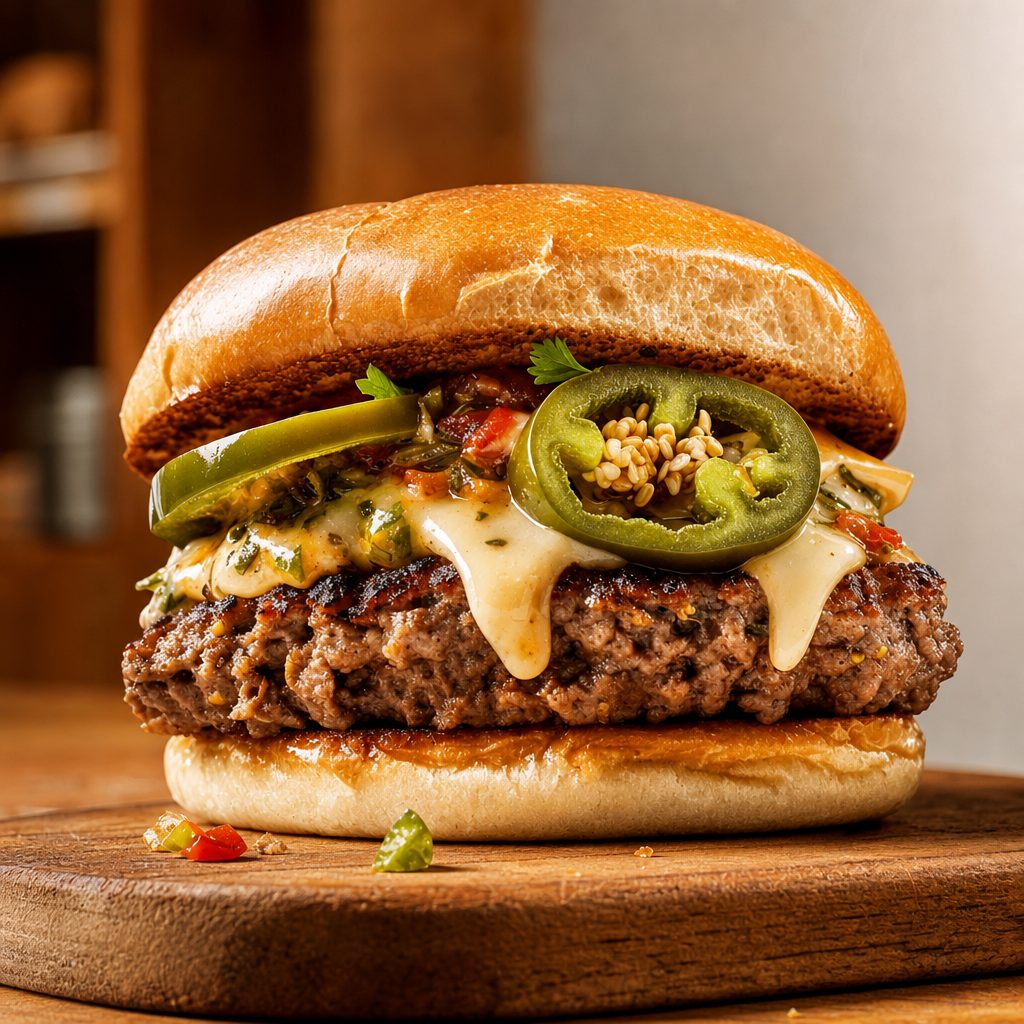 Spicy Jalapeno Burger.